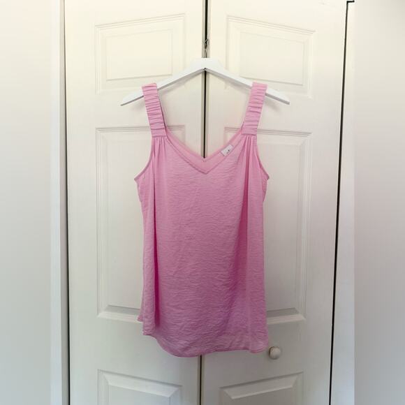 Cabi Rotation Tank Top V-Neck Bubblegum Pink Pastel Flowy Tank Size Large - Picture 2 of 7